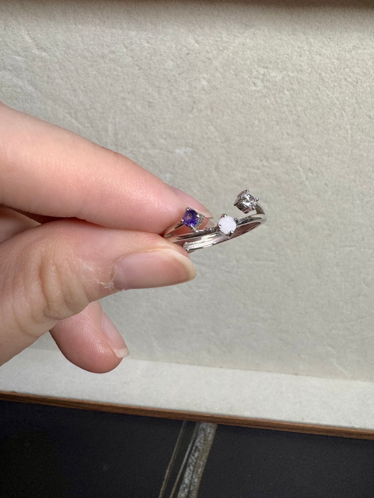 Isabelle Double Birthstone Breastmilk Ring