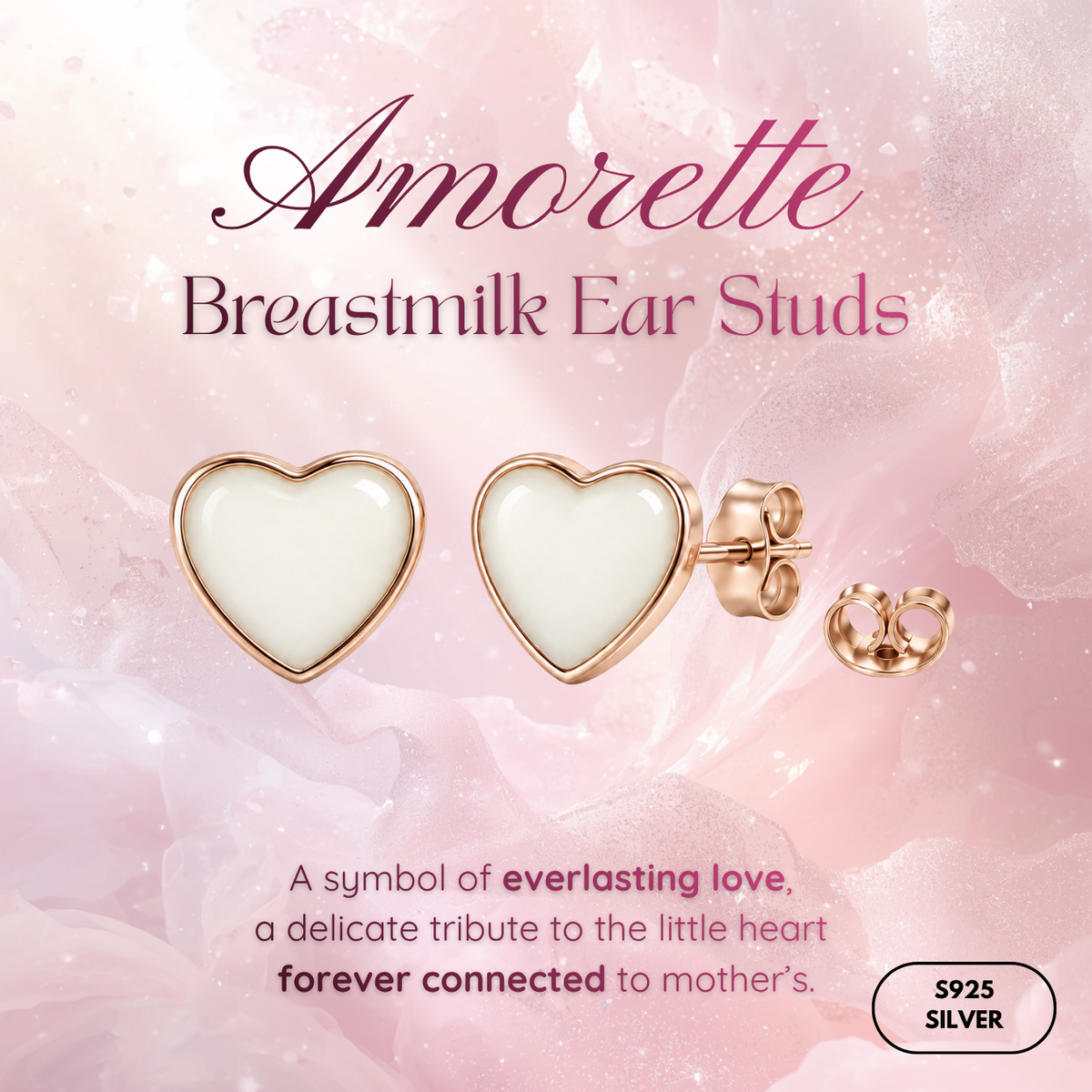Amorette Breastmilk Ear Studs