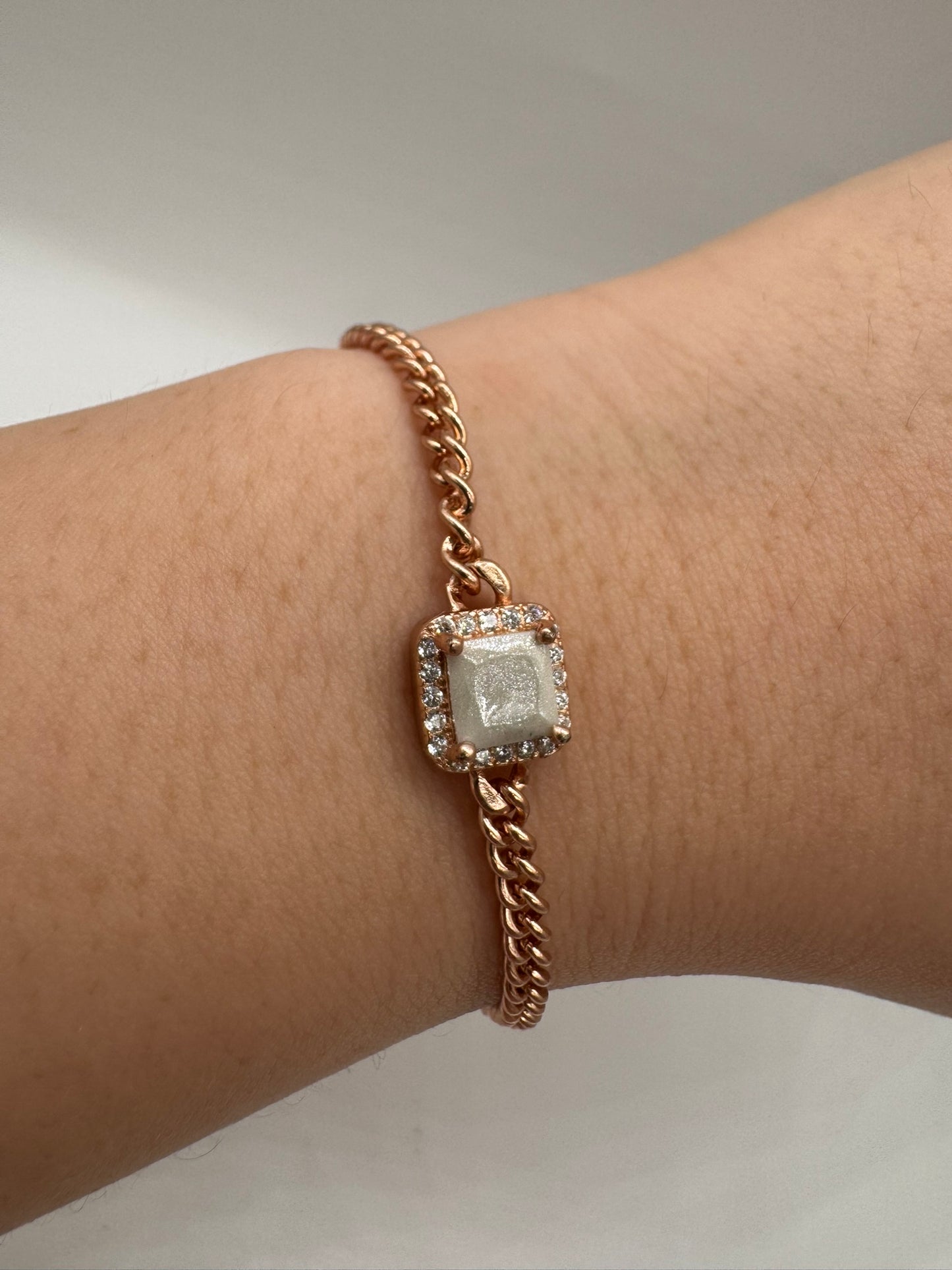 Princess Solitaire Breastmilk Bracelet