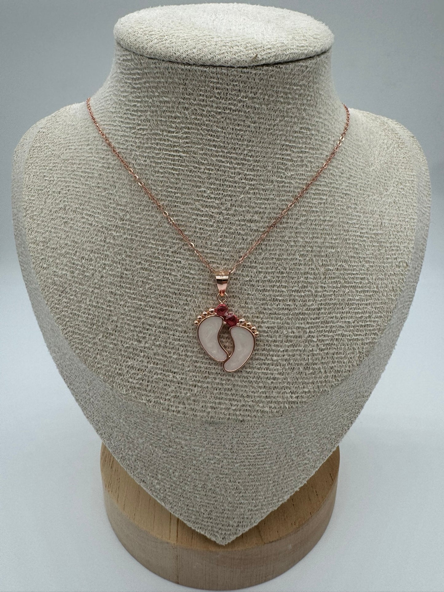 Footprint Birthstone Pendant