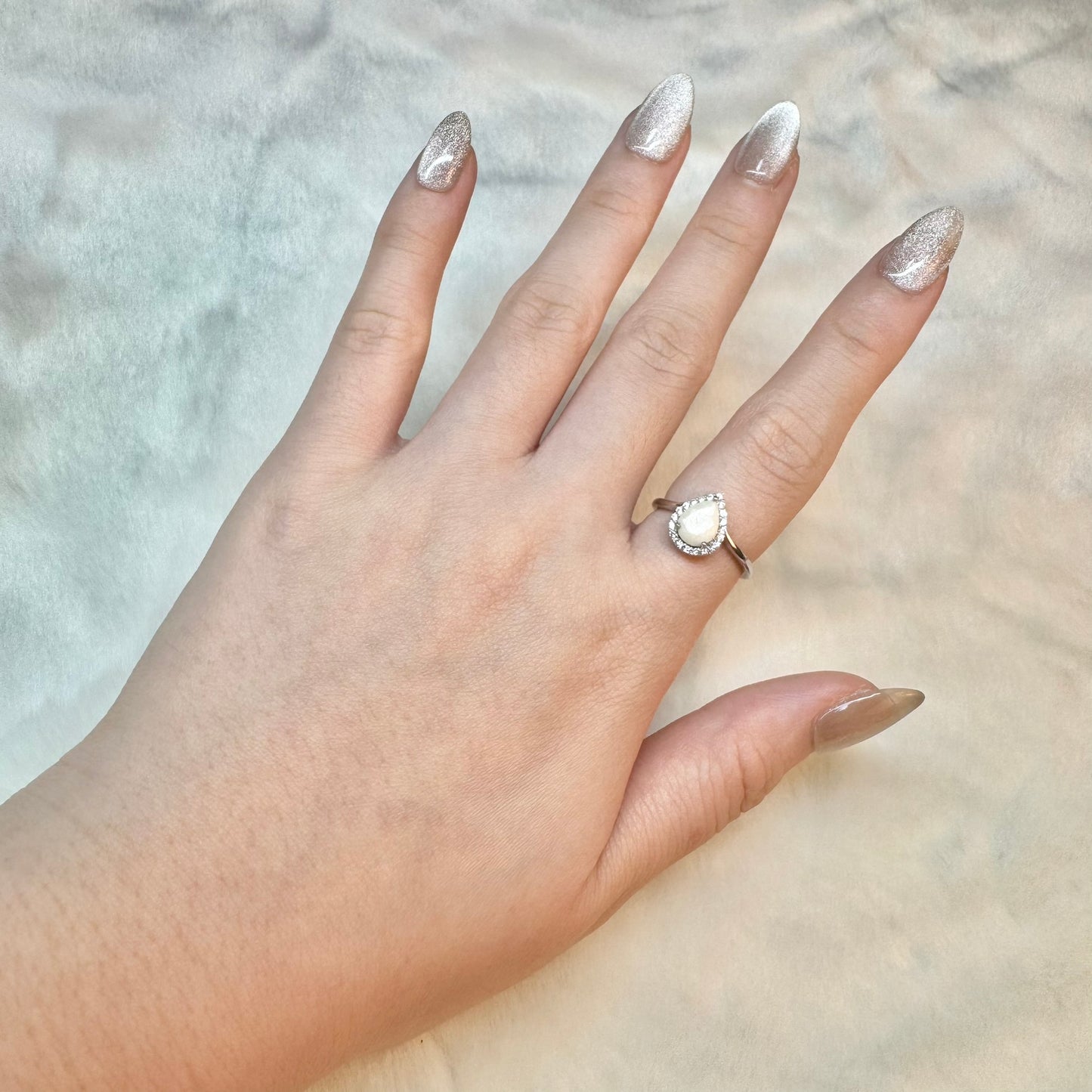 Milk Drop Solitaire Breastmilk Ring