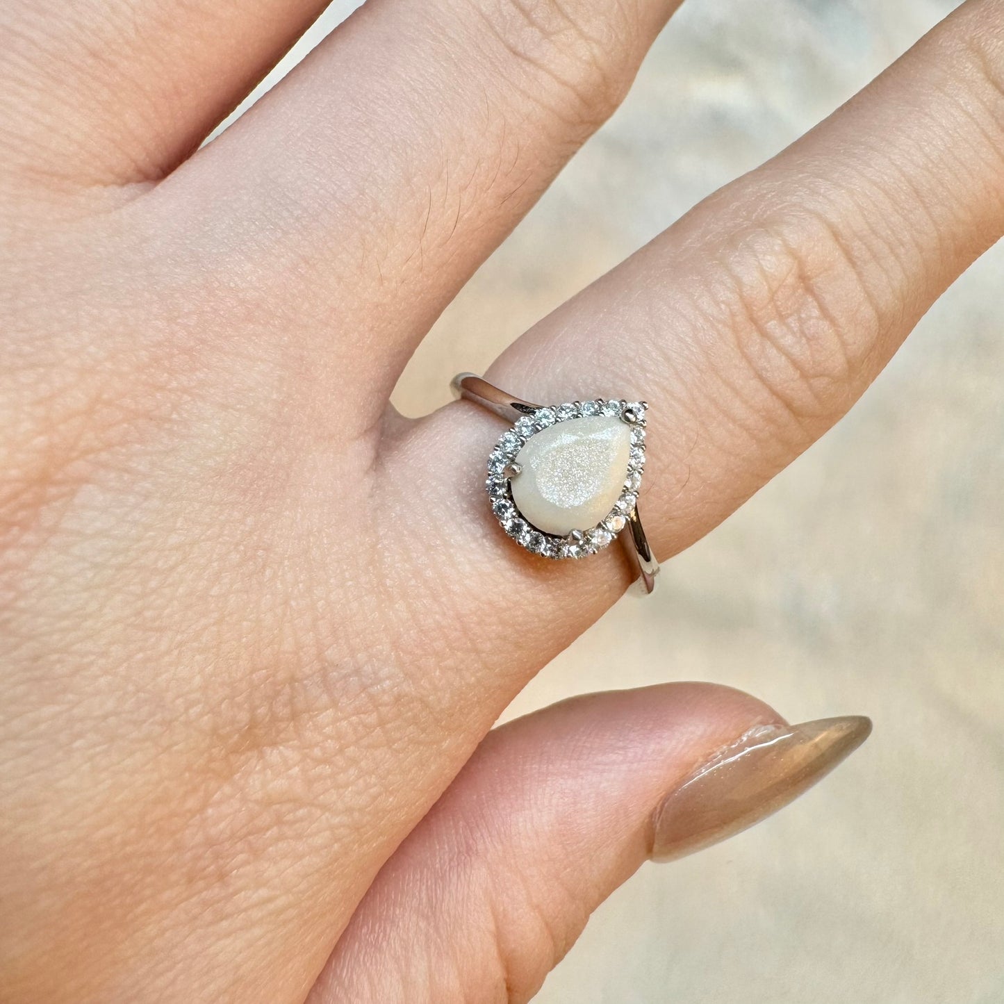 Milk Drop Solitaire Breastmilk Ring