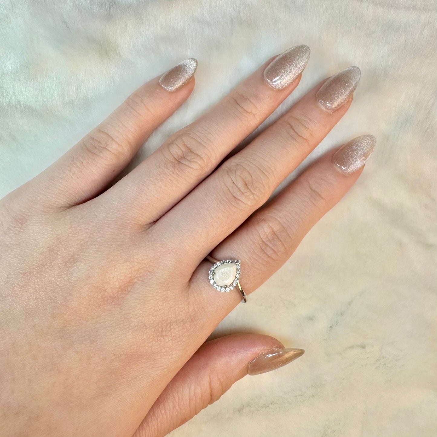 Milk Drop Solitaire Breastmilk Ring