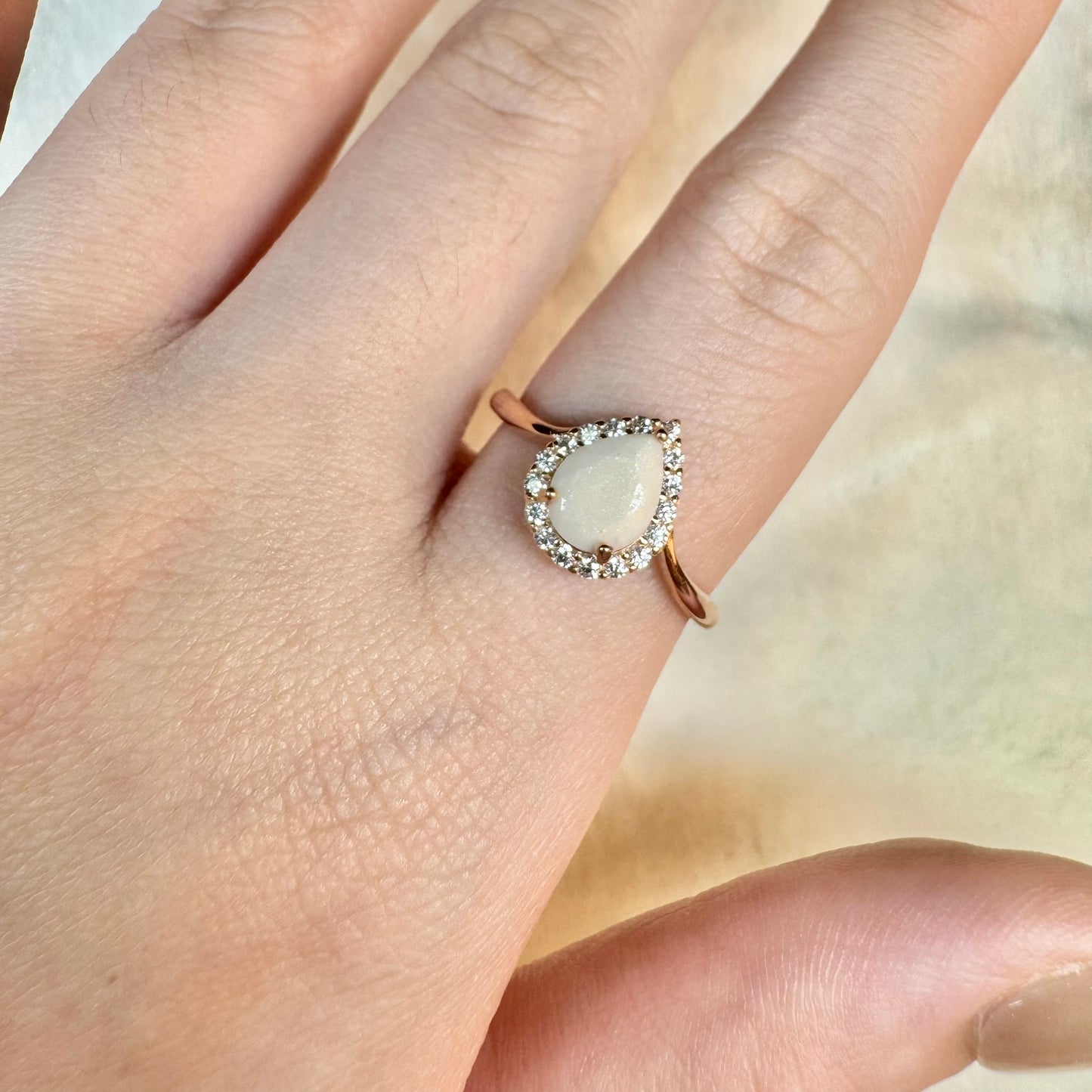 Milk Drop Solitaire Breastmilk Ring