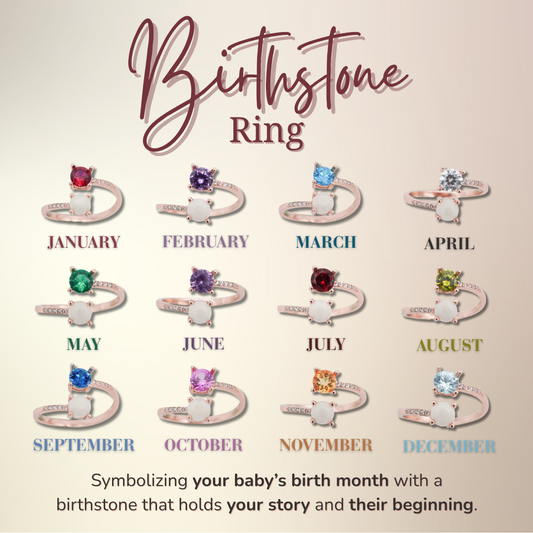 Signature Birthstone Breastmilk Ring