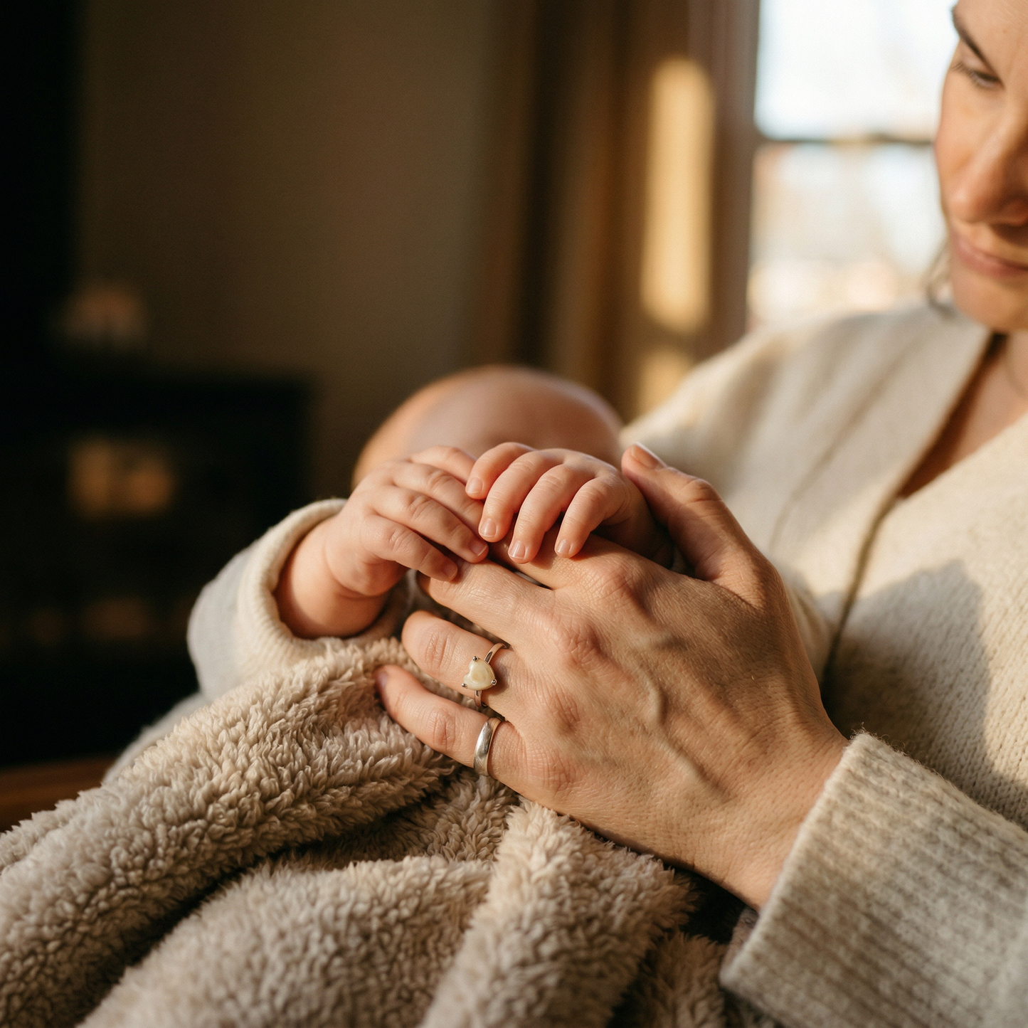 Clara Solitaire Breastmilk Ring