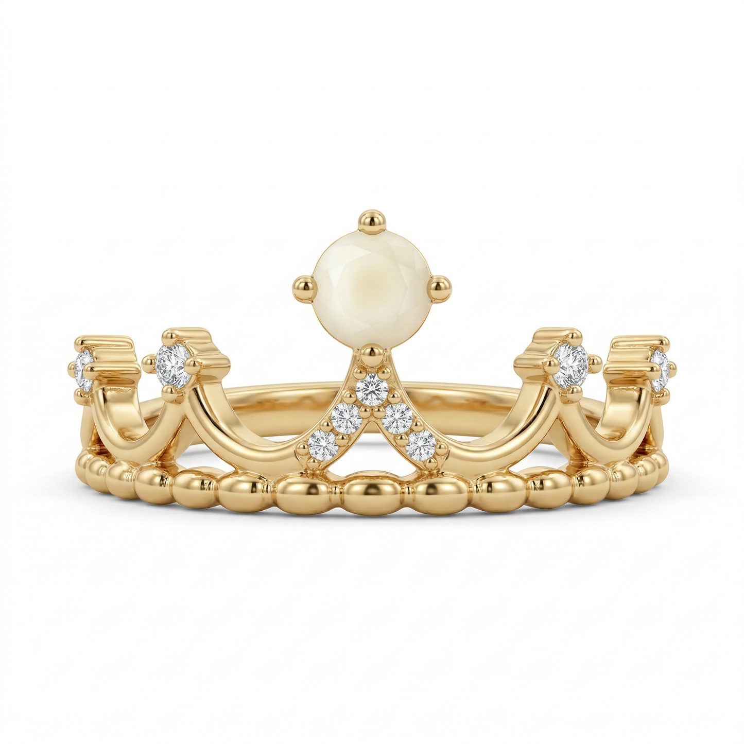 Tiara Solitaire Breastmilk Ring