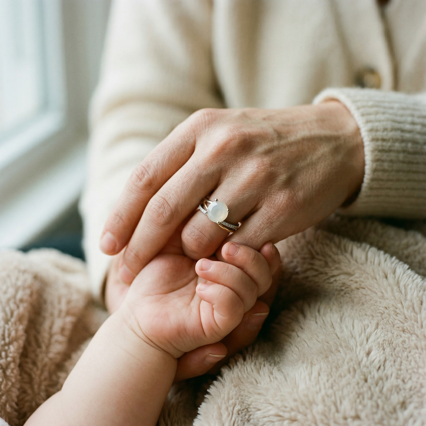 Laura Solitaire Breastmilk Ring