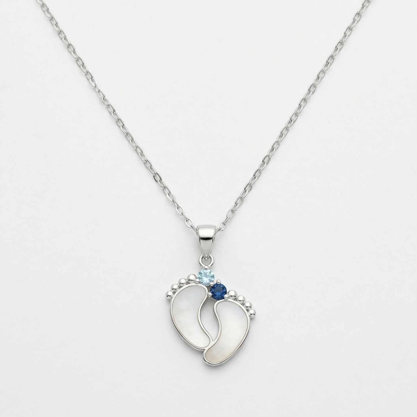 Footprint Birthstone Pendant