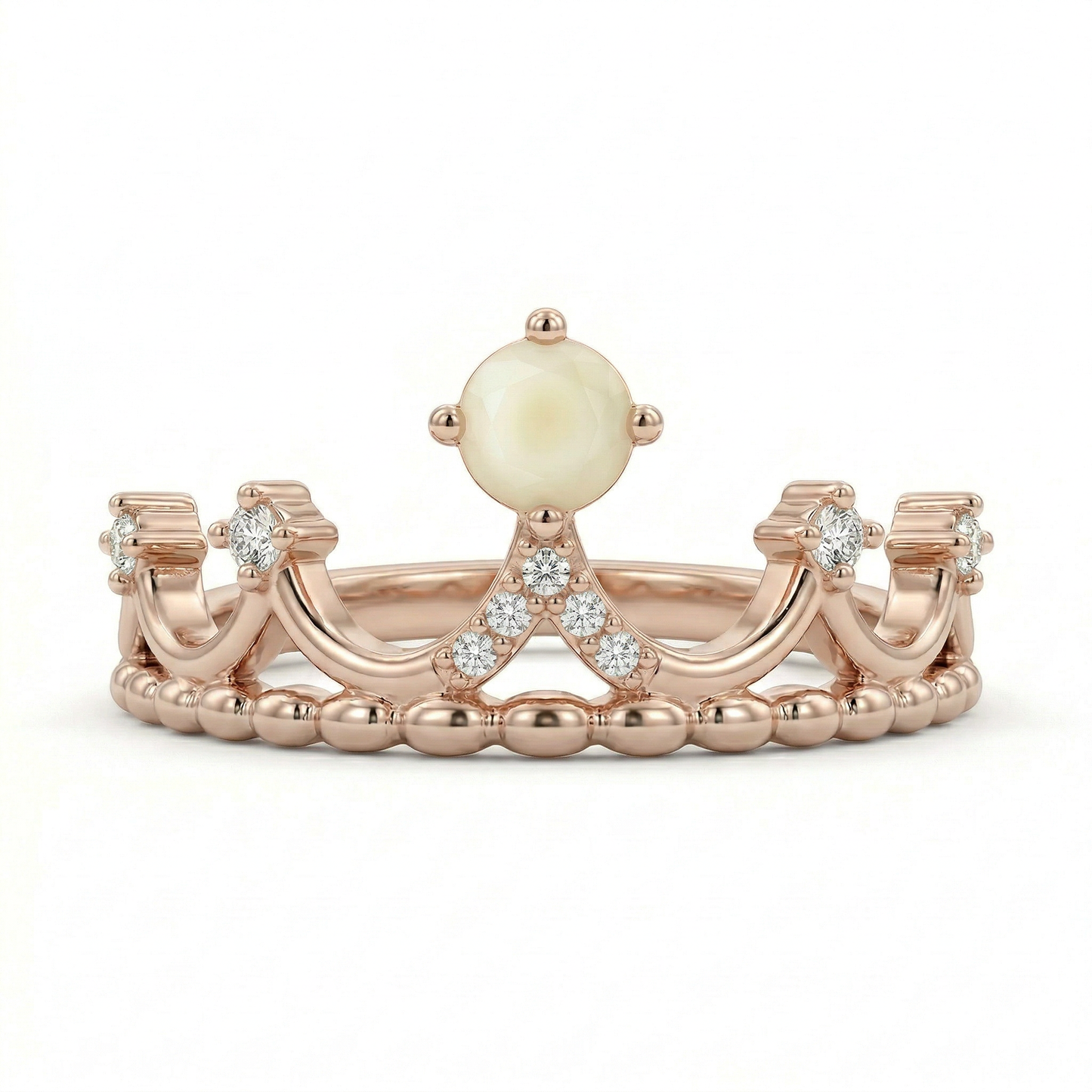 Tiara Solitaire Breastmilk Ring