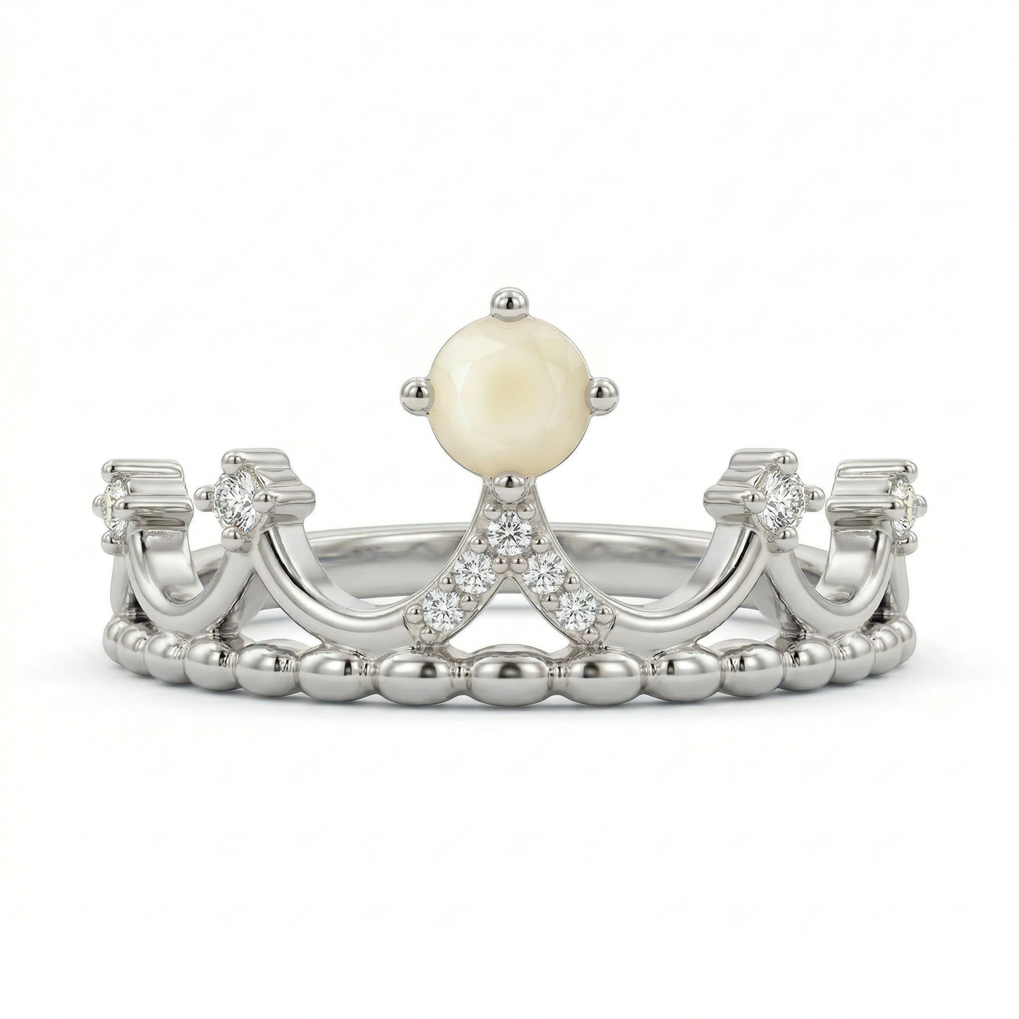 Tiara Solitaire Breastmilk Ring