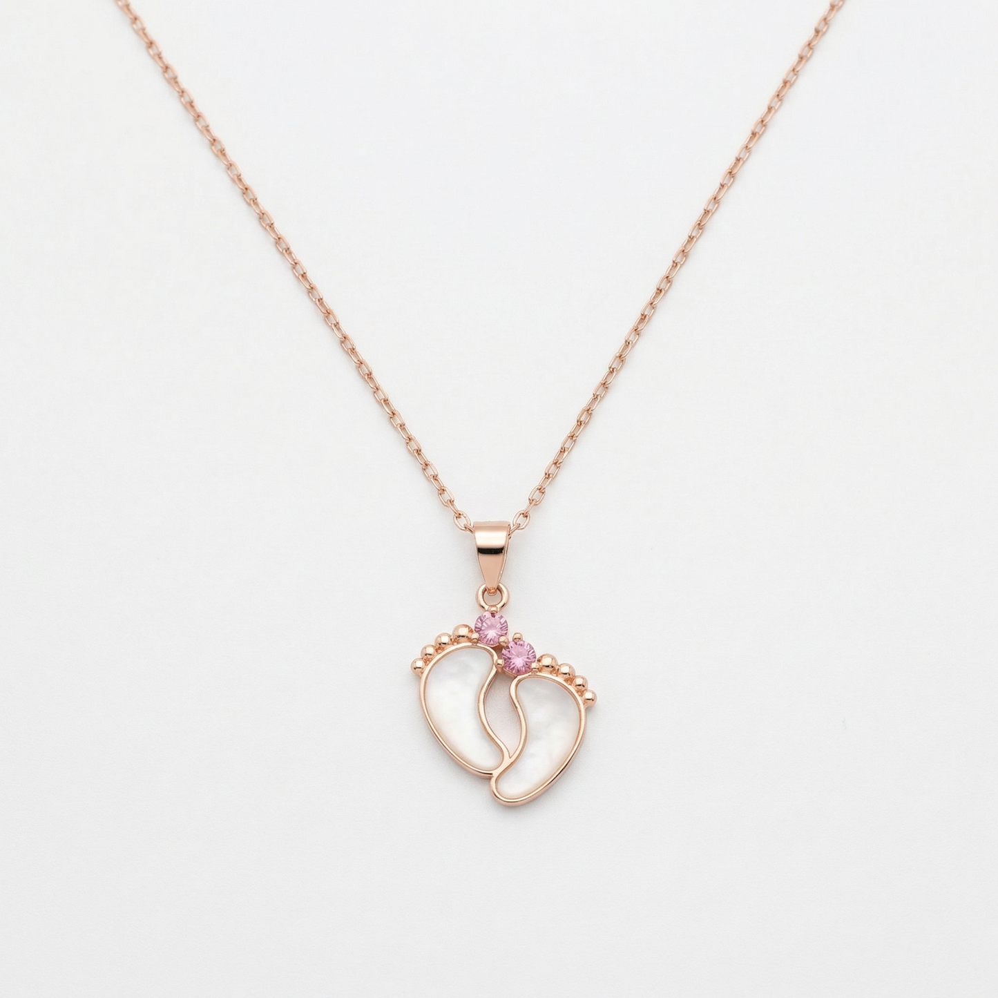 Footprint Birthstone Pendant